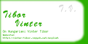 tibor vinter business card
